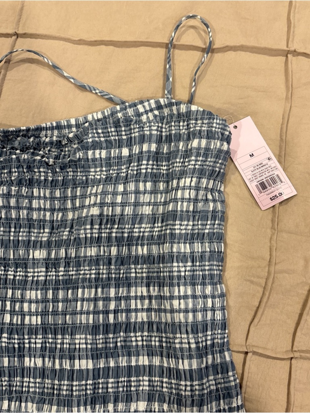 Target Blue and White Smocked Mini Dress